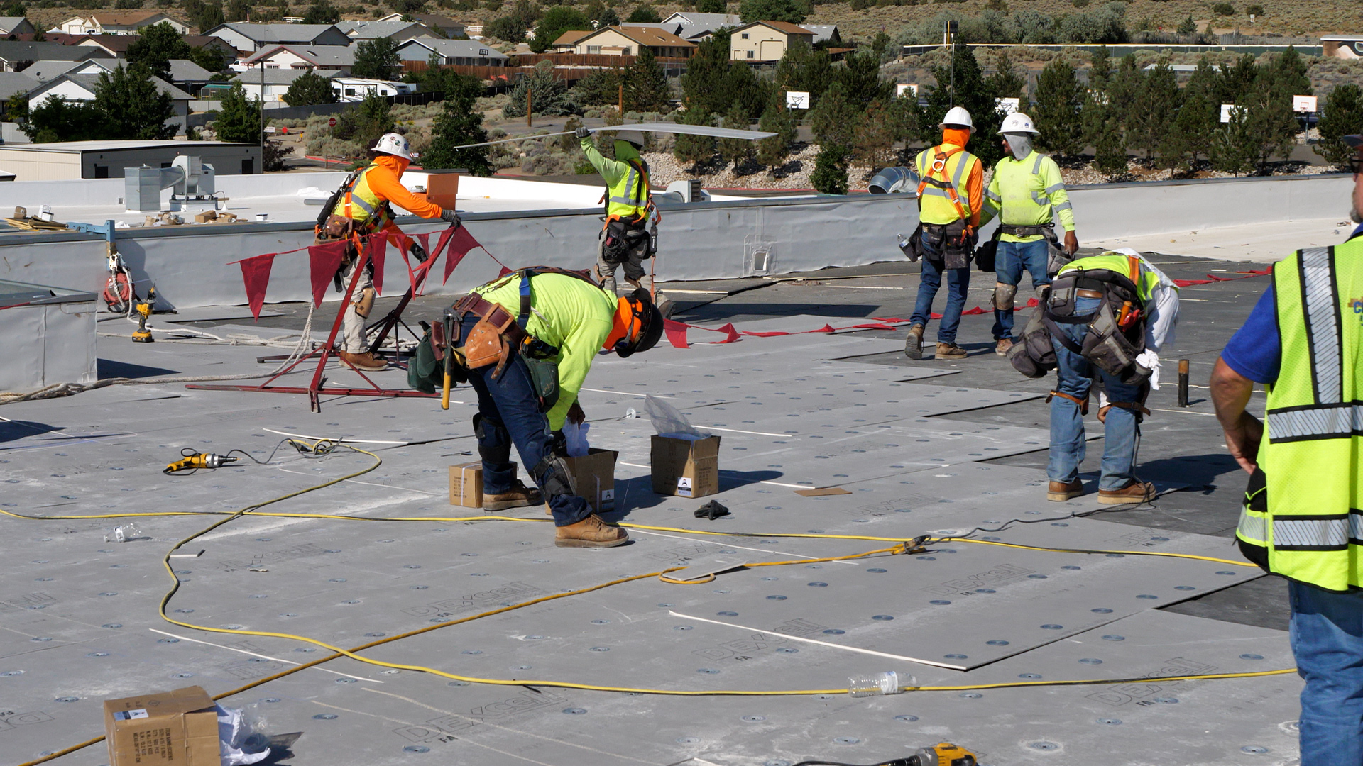  Roof repair at a school